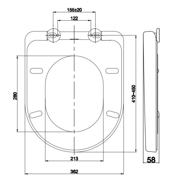 D Shape Soft Close Toilet Seat Made Of UF Material Inquiry Here