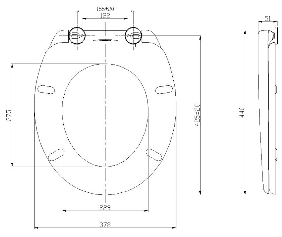 Oval toilet seat size | Beewill Sanitary oval toilet seat size