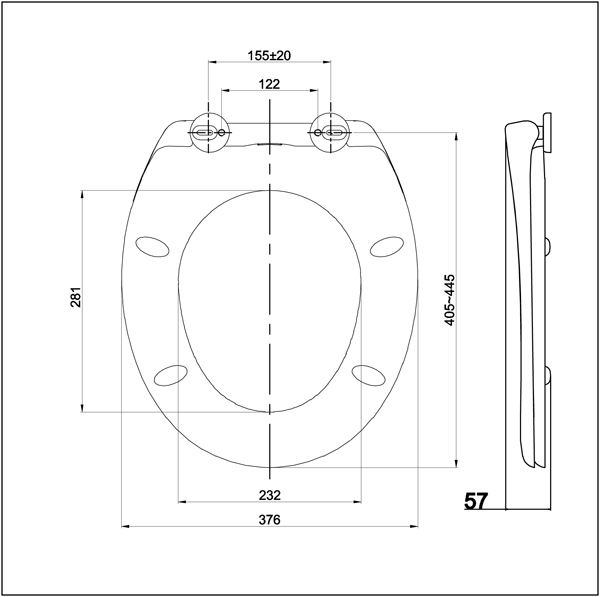 oval toilet seat size | Seat Entra oval toilet seat size
