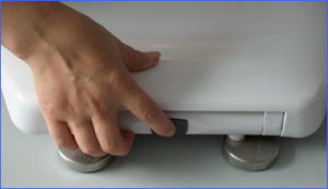 push button at the back