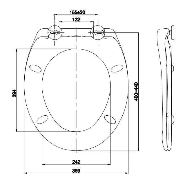 concave toilet seat dimension | Beewill Sanitary concave toilet seat dimension