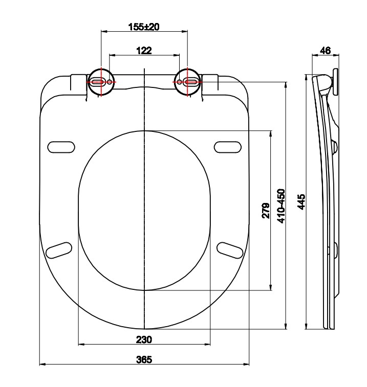 D toilet seat soft close dimension | Beewill Sanitary d toilet seat soft close dimension