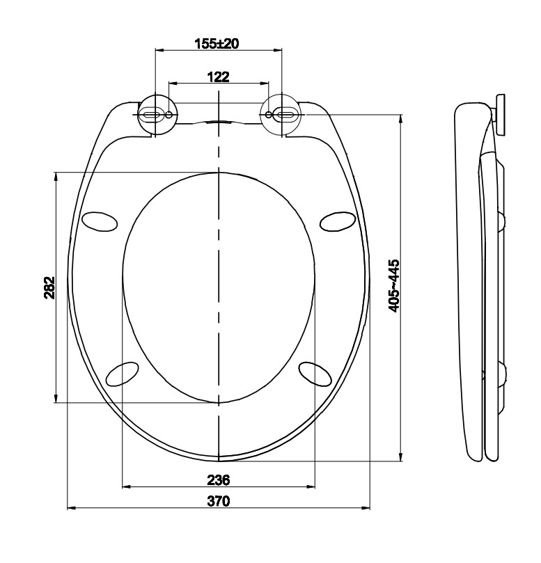 heavy duty toilet seat dimension | Beewill Sanitary heavy duty toilet seat dimension