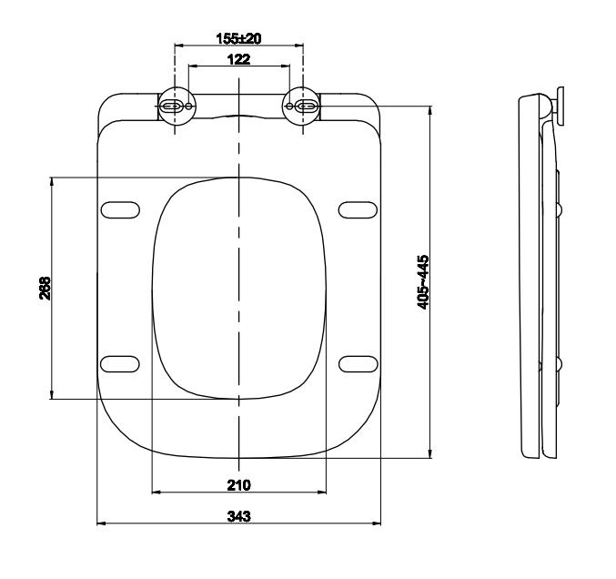 square shape toilet seat top fixing dimension square shape toilet seat top fixing dimension