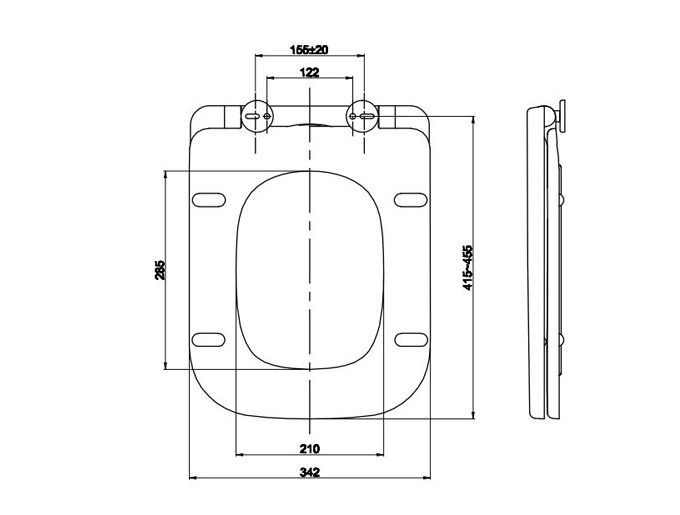 square wc seat dimension square wc seat dimension