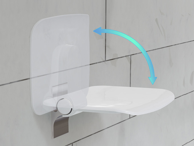 folding shower seat wall mounted